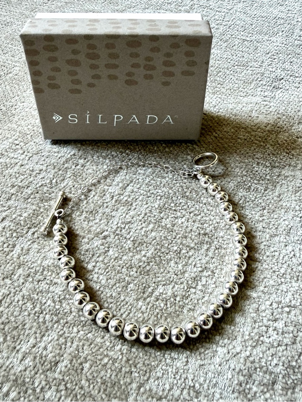 Silpada Sterling Silver Ball Bead Bracelet - Picture 10 of 11